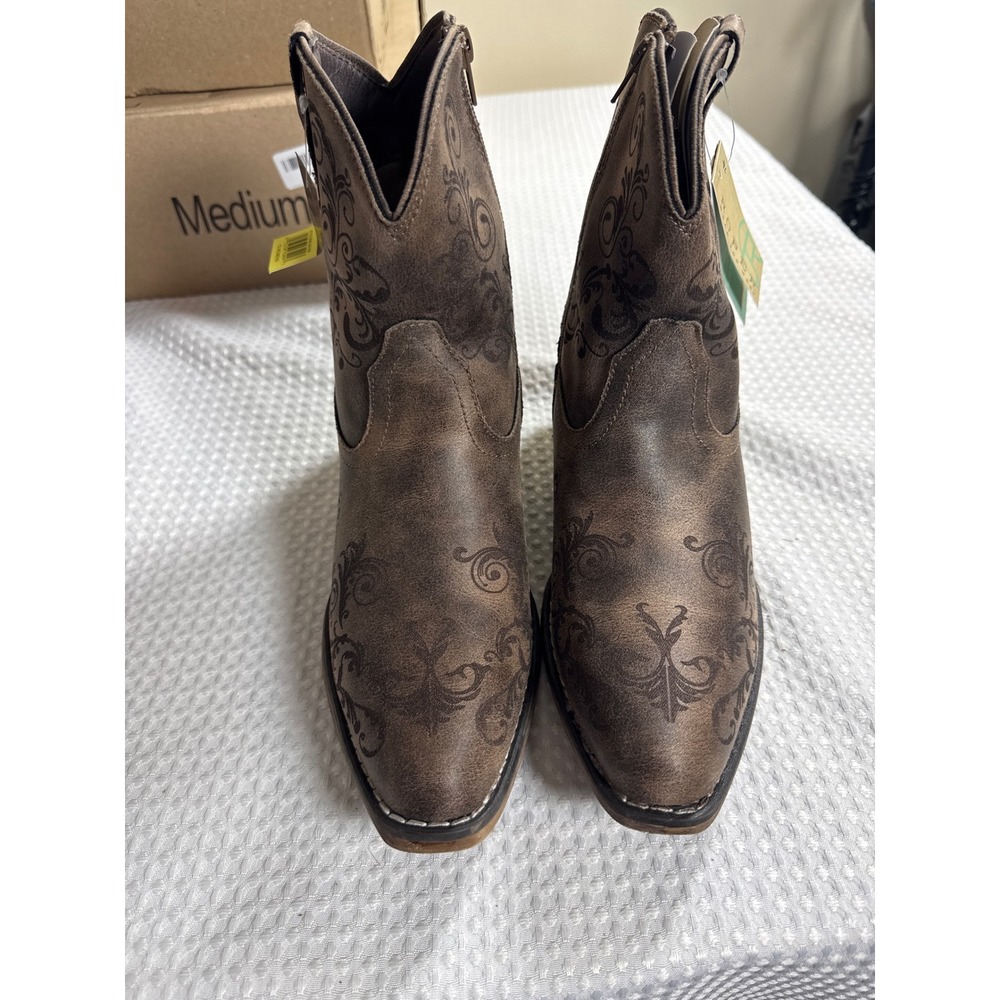 Roper Boots Womens 10 09-021-1567-2426 Brown Etched NWOB
